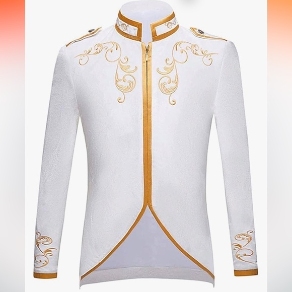 NWT Unisex Military Blazers Prince Coats Drummer Parade Officer Fitted Jackets - Picture 1 of 5